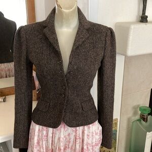 Vintage Ralph Lauren made in USA wool tweed equestrian Jacket